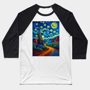 Monument Valley in starry night Baseball T-Shirt